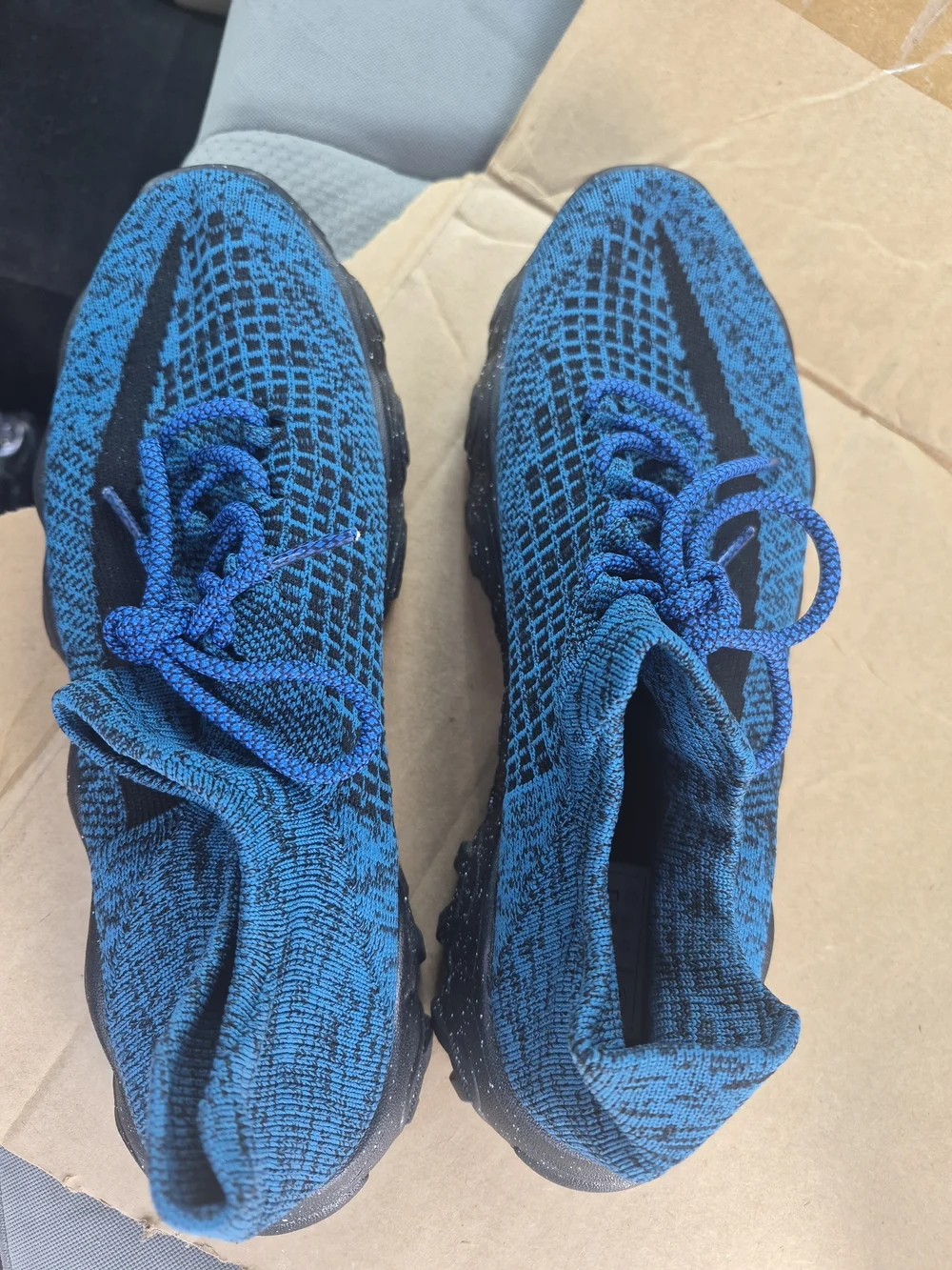 Men's Knit Running Sneakers - Blue